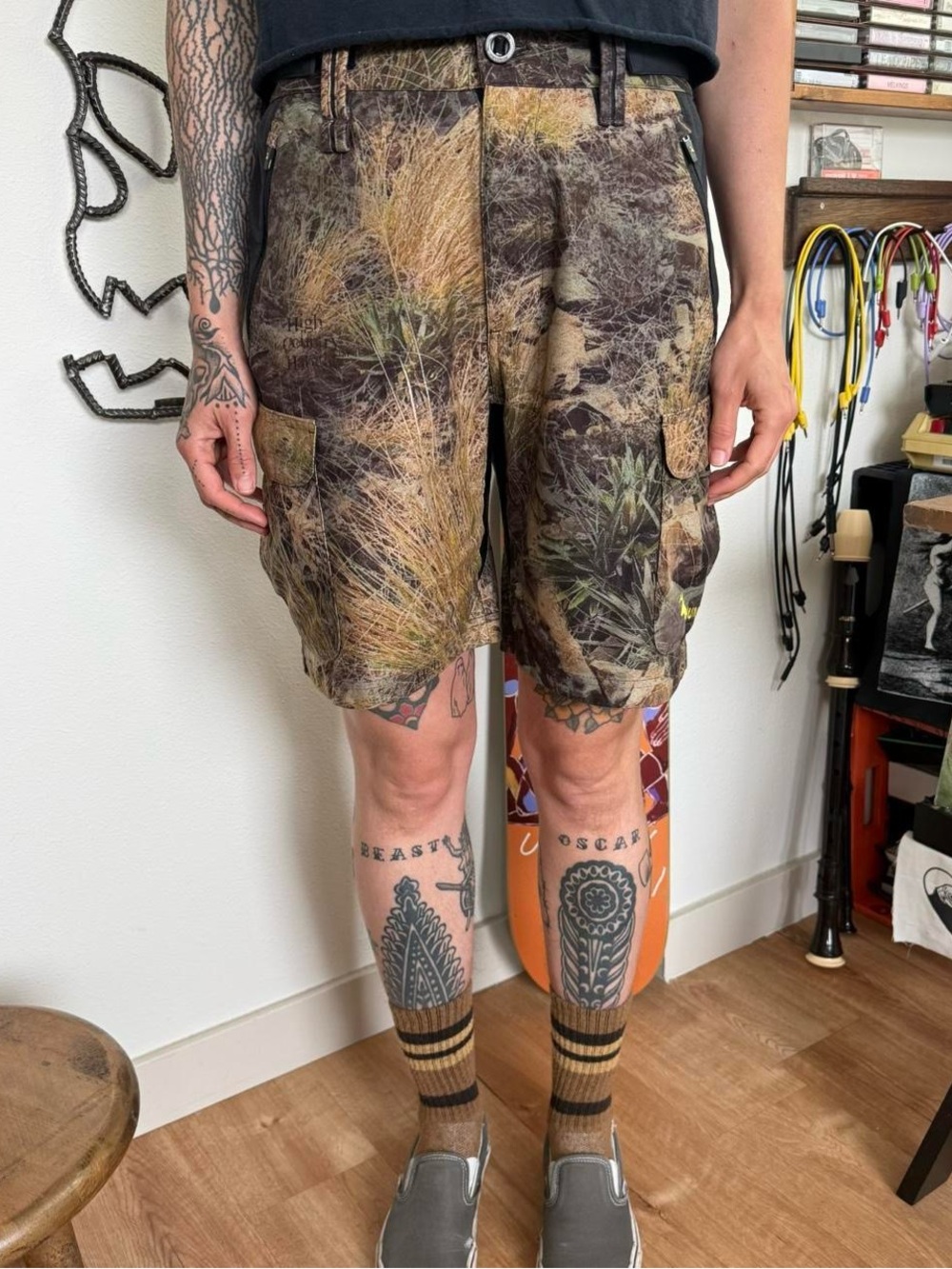 Huntech Roar Cargoz High Country Camo Shorts ~ Size Small